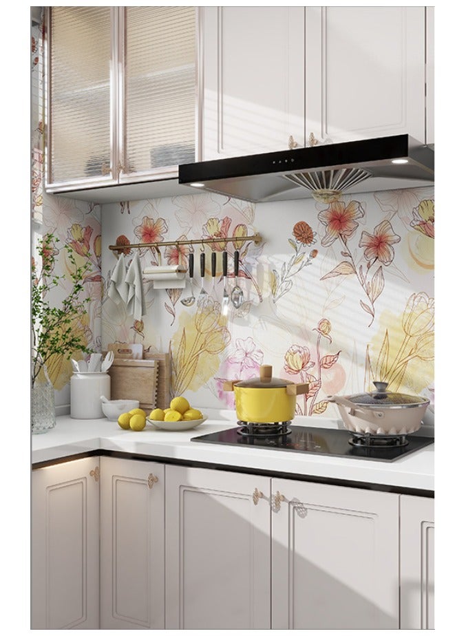 Anna Eco-friendly Moisture-Resistant and Oil-Proof Self-Adhesive Wallpaper with Colorful Patterns for Home Decoration - Image 5