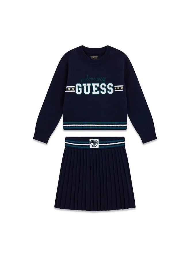 GUESS Kids Set: Long Sleeve Sweater + Skirt - Image 1