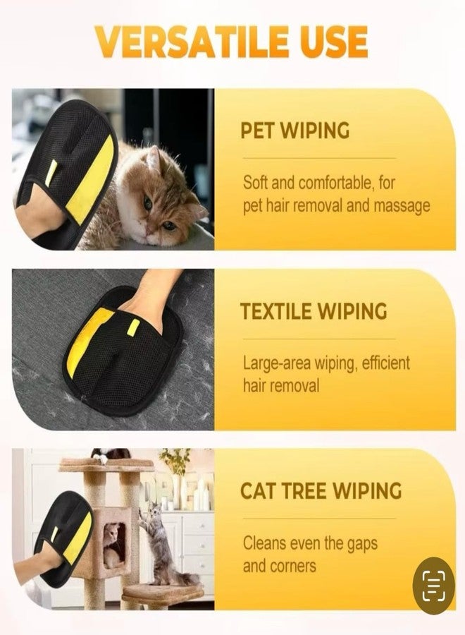 Pet Hair Remover Glove (3 Pack) Electrostatic Fur Removing Mitts for Furniture & Grooming - Image 4