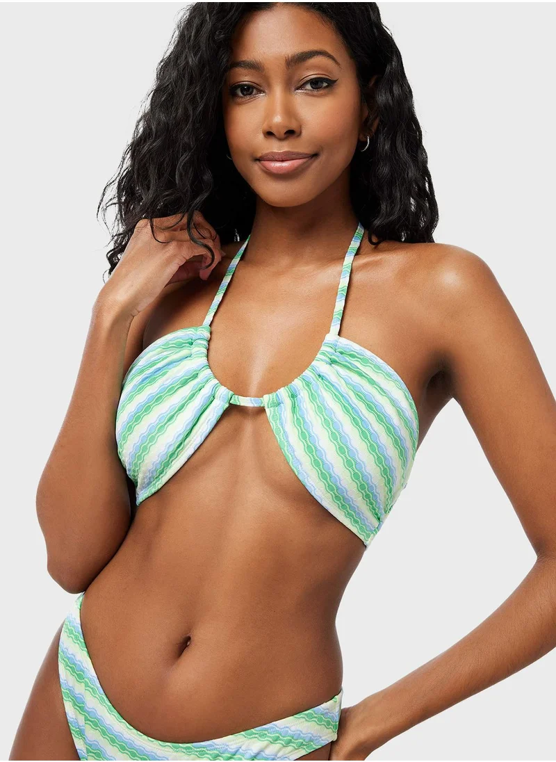 Ardene Printed Halter Neck Bikini Top