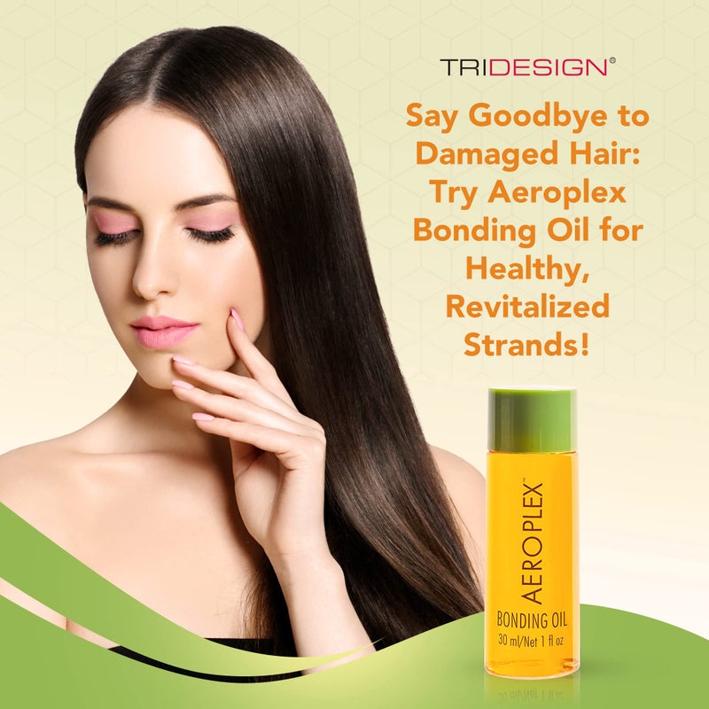 TRIDESIGN Aeroplex Bonding Oil - Repairs, Promotes Growth & Prevents Breakage - Silky Serum for Dry, Damaged & Frizzy Hair - Travel Size 30ml - Salon-Tested with UV & Heat Protection - Image 5