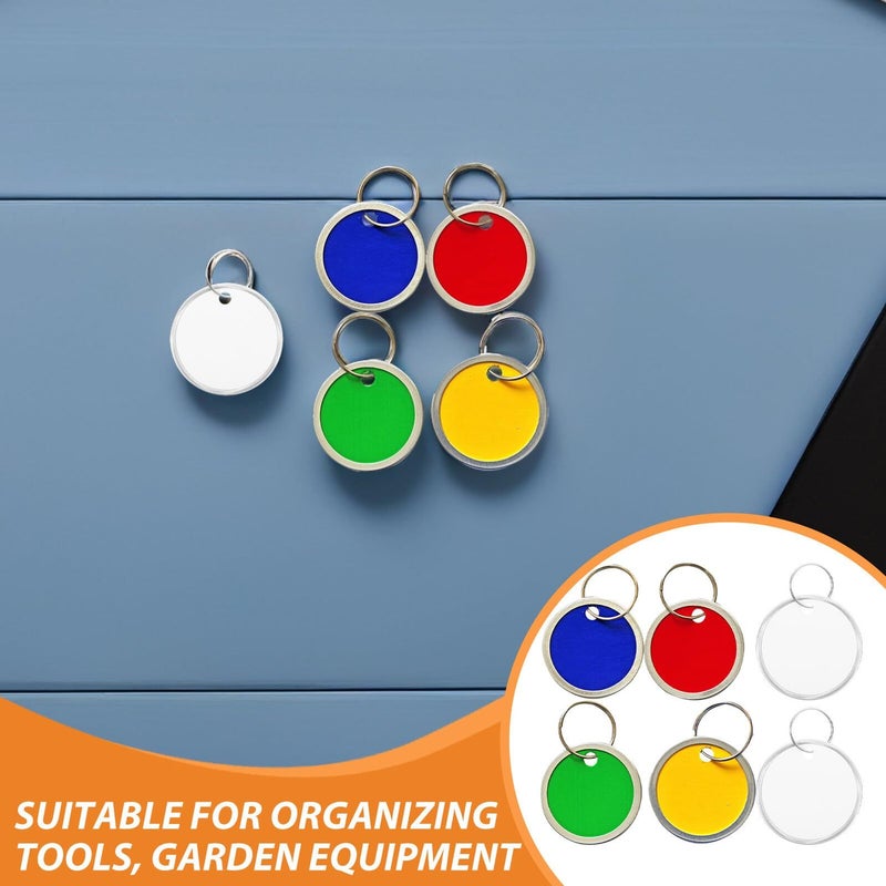 100 Pcs 31mm Round Paper Key Tags With Metal Rings Writable Luggage Backpack Identification - Image 4