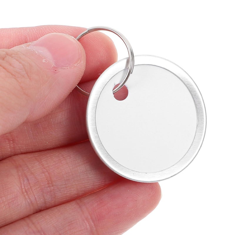 100 Pcs 31mm Round Paper Key Tags With Metal Rings Writable Luggage Backpack Identification - Image 5