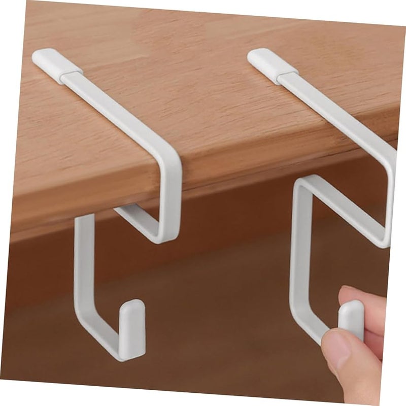 6 Pcs Iron Desk Hooks For Backpacks Purses Schoolbags Black - Image 5