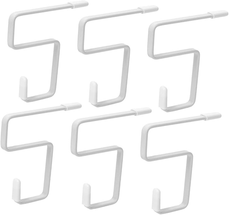 6 Pcs Iron Desk Hooks For Backpacks Purses Schoolbags Black - Image 1