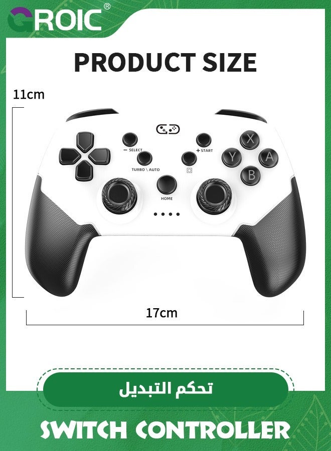 Switch Pro Controller, Wireless Controller For Switch/OLED/Lite, Remote Compatible With IOS/Android/PC Supports App with Programmable, TURBO, Wake Up Function