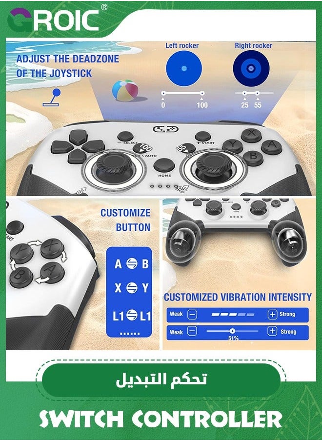 GROIC Switch Pro Controller, Wireless Controller For Switch/OLED/Lite, Remote Compatible With IOS/Android/PC Supports App with Programmable, TURBO, Wake Up Function  - Image 3
