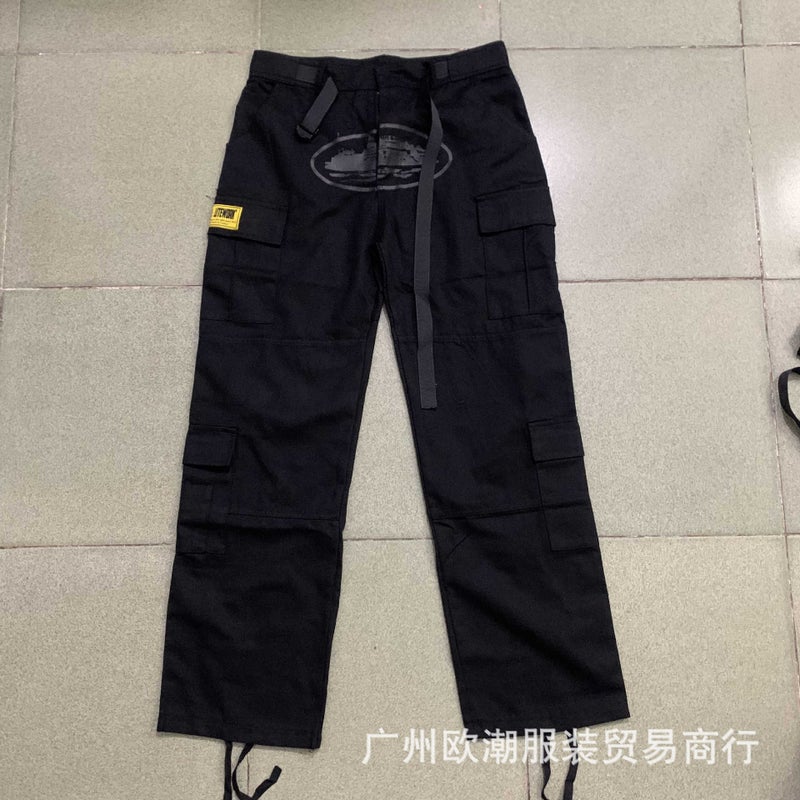 Cort Alcatraz Island Cruise Print American Style Trendy Brand Men'S And Women'S Loose Pocket Workwear Trousers Truck Straight Leg Pants Couple - Image 1