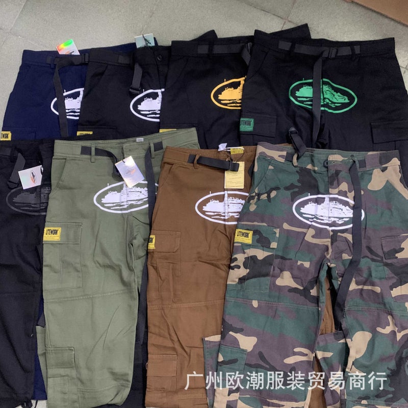 Cort Alcatraz Island Cruise Print American Style Trendy Brand Men'S And Women'S Loose Pocket Workwear Trousers Truck Straight Leg Pants Couple - Image 2