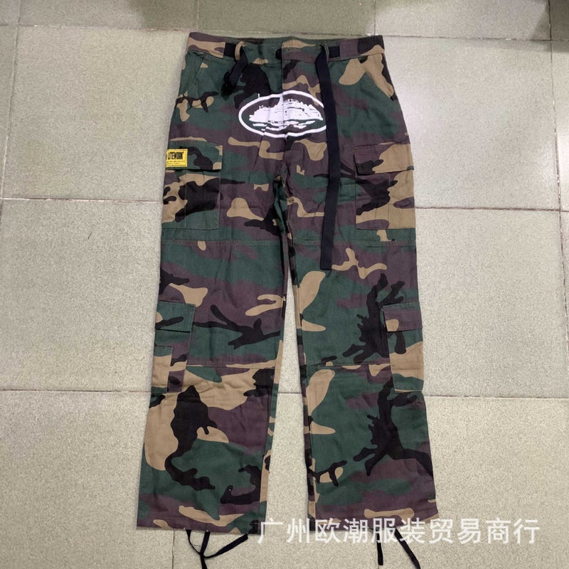 Cort Alcatraz Island Cruise Print American Style Trendy Brand Men'S And Women'S Loose Pocket Workwear Trousers Truck Straight Leg Pants Couple - Image 3