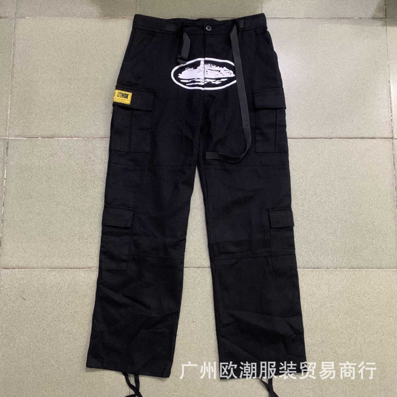 Cort Alcatraz Island Cruise Print American Style Trendy Brand Men'S And Women'S Loose Pocket Workwear Trousers Truck Straight Leg Pants Couple - Image 4
