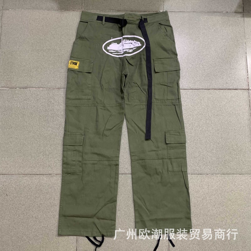 Cort Alcatraz Island Cruise Print American Style Trendy Brand Men'S And Women'S Loose Pocket Workwear Trousers Truck Straight Leg Pants Couple - Image 5
