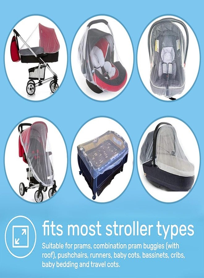 Vawolecy Mosquito Net for Baby Stroller 2 Pack, Universal & Breathable Bug Net for Car Seat, Bassinets,Mini Crib, Carseat Insect Protection - Image 4