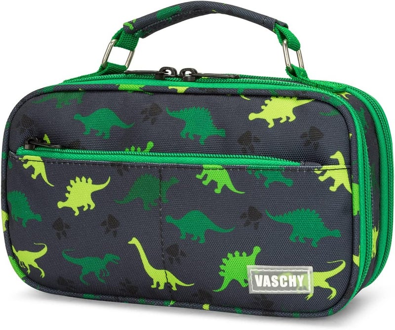 Vaschy Multi-use upgraded craftsmanship Pencil Case for Boys, Aesthetic Kawaii Large Pencil Pouch Stationary Pencil Bag/Box for Preppy Kids, Pen Organizer Holder School Supply Green Dinos Multi-budget available picks - Image 1