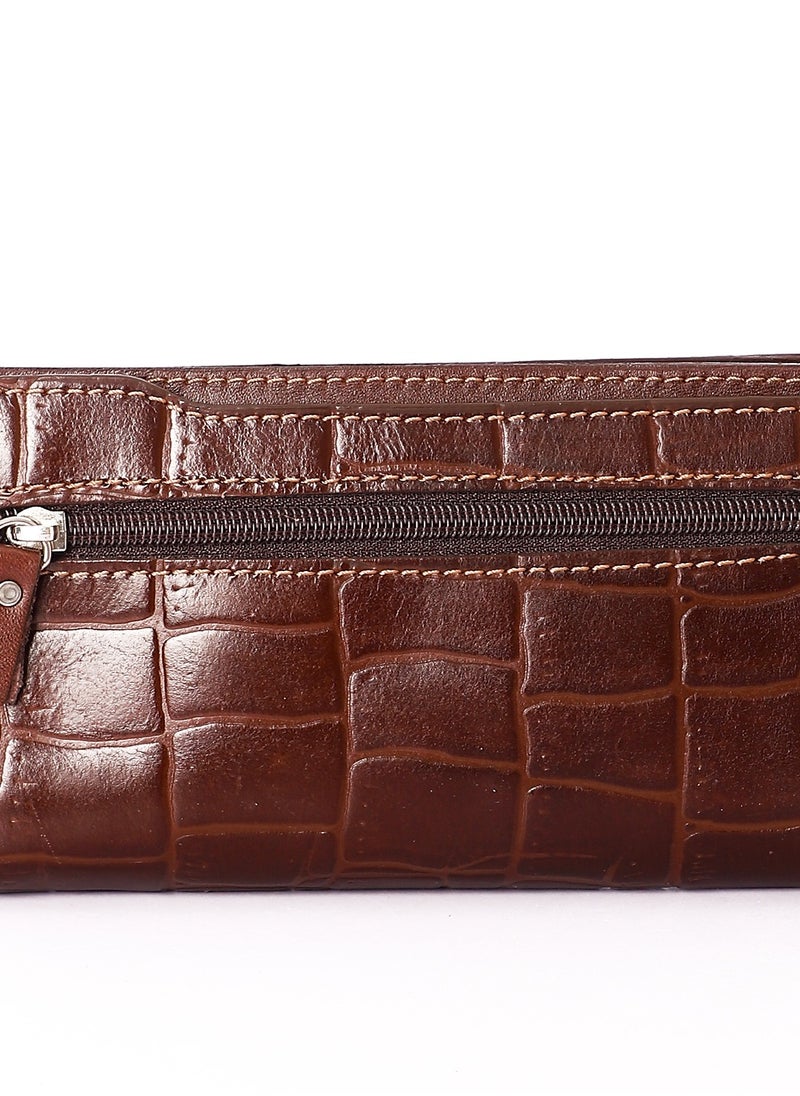 Generic - Top leather (RO 304) Women handbag Leather Zip Around Phone Large Capacity Ladies Travel Purse Wristlet - Image 1
