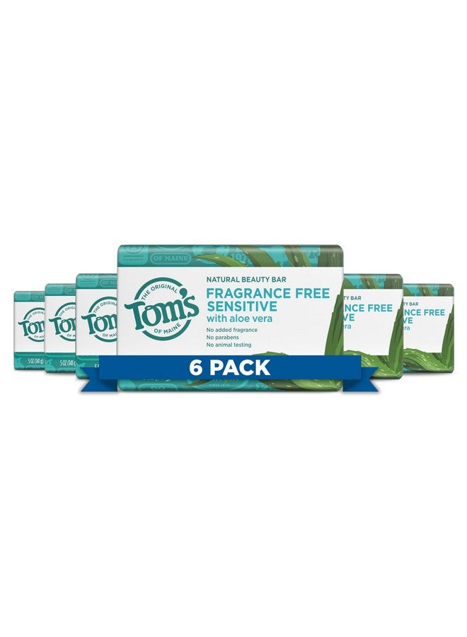تومز أوف ماين صابون الجمال الطبيعي للبشرة الحساسة مع الصبار، خالٍ من العطور، 5 أونصة، عبوة من 6 قطع (قد تختلف العبوة) - Image 1