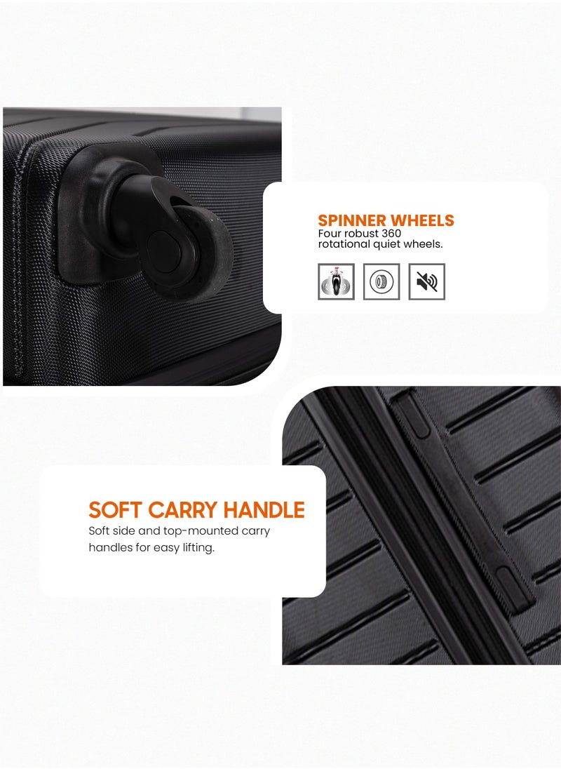 Stargold Hardside Spinner 4 Piece Luggage Trolley Set With Number Lock  - Image 5