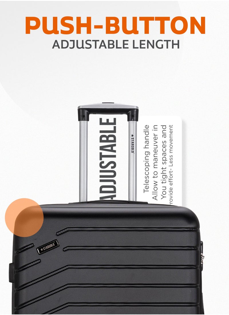 Stargold Hardside Spinner 4 Piece Luggage Trolley Set With Number Lock  - Image 4