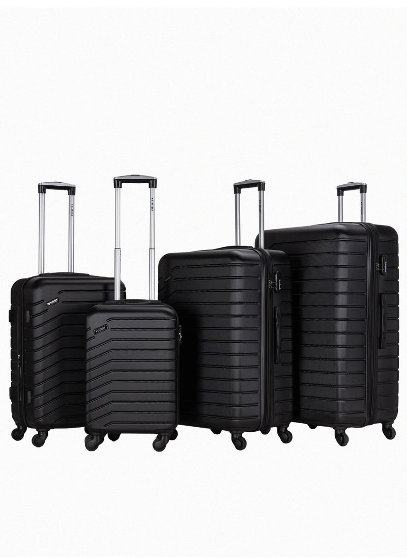 Stargold Hardside Spinner 4 Piece Luggage Trolley Set With Number Lock  - Image 1