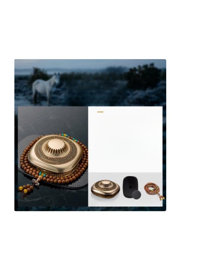 Car Aromatherapy Three Piece Set (Fragrance+Anti Slip Pad+Wooden Bracelet)  - Image 1