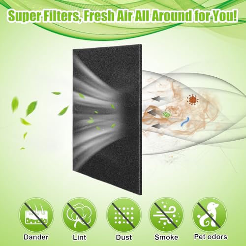 MADHOLLY 15.7" x 27.6" Extra Large Cuttable Air Conditioner Filters - Cut to Fit Carbon Pad Air Purifier Filters, Washable Reusable Foam Pad Pre Filter Roll for Air Filters AC Window Unit Charcoal Sheet - Image 4