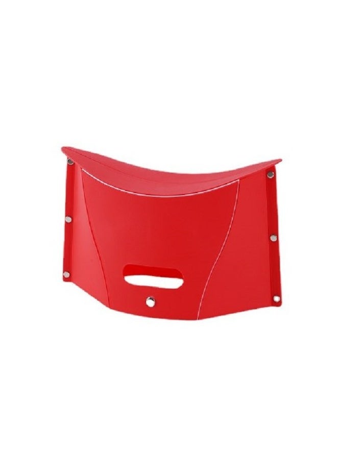 Generic Plastic Foldable And Portable Plastic Stool, Can Be Used As A Storage Basket, Suitable For Kitchen, Bathroom, Garden, Indoor, Lightweight Stool For Outdoor Use, Red  - Image 1
