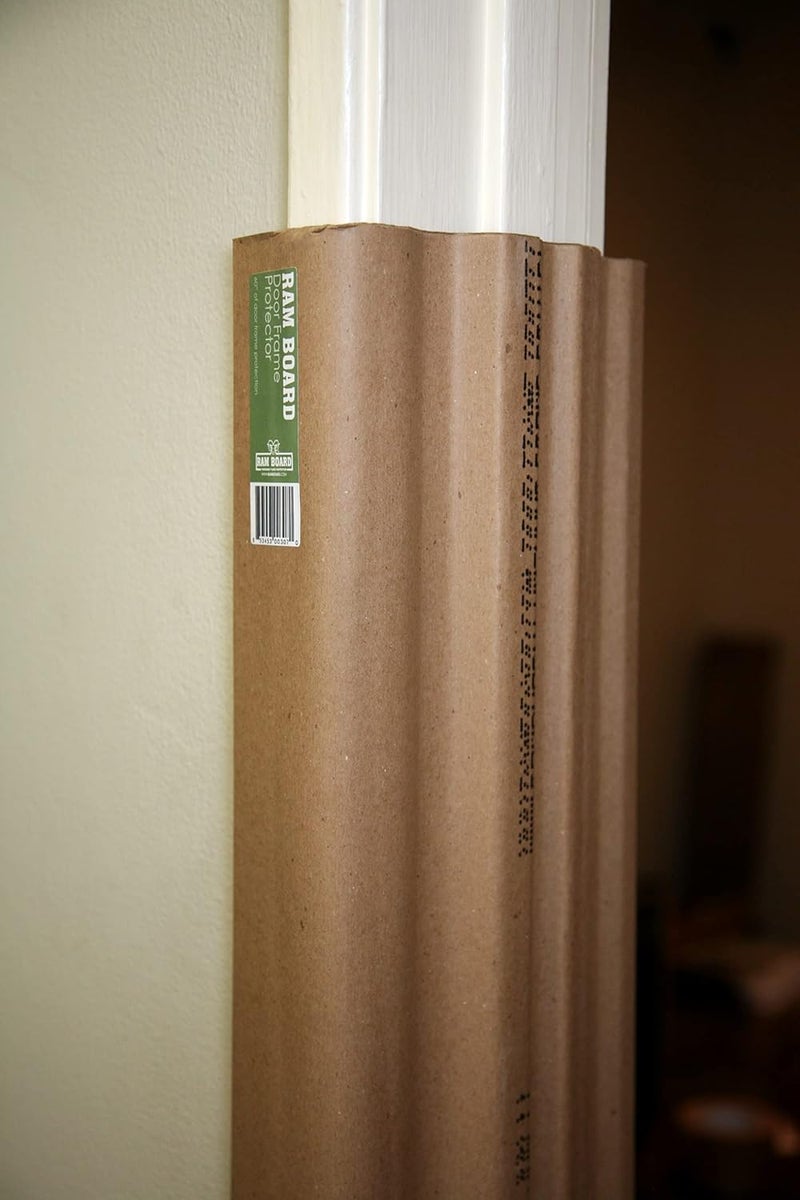 Ram Board RBJP 60 Brown Fiberboard 60" Ram Jamb, Door Jamb Protection - Image 2
