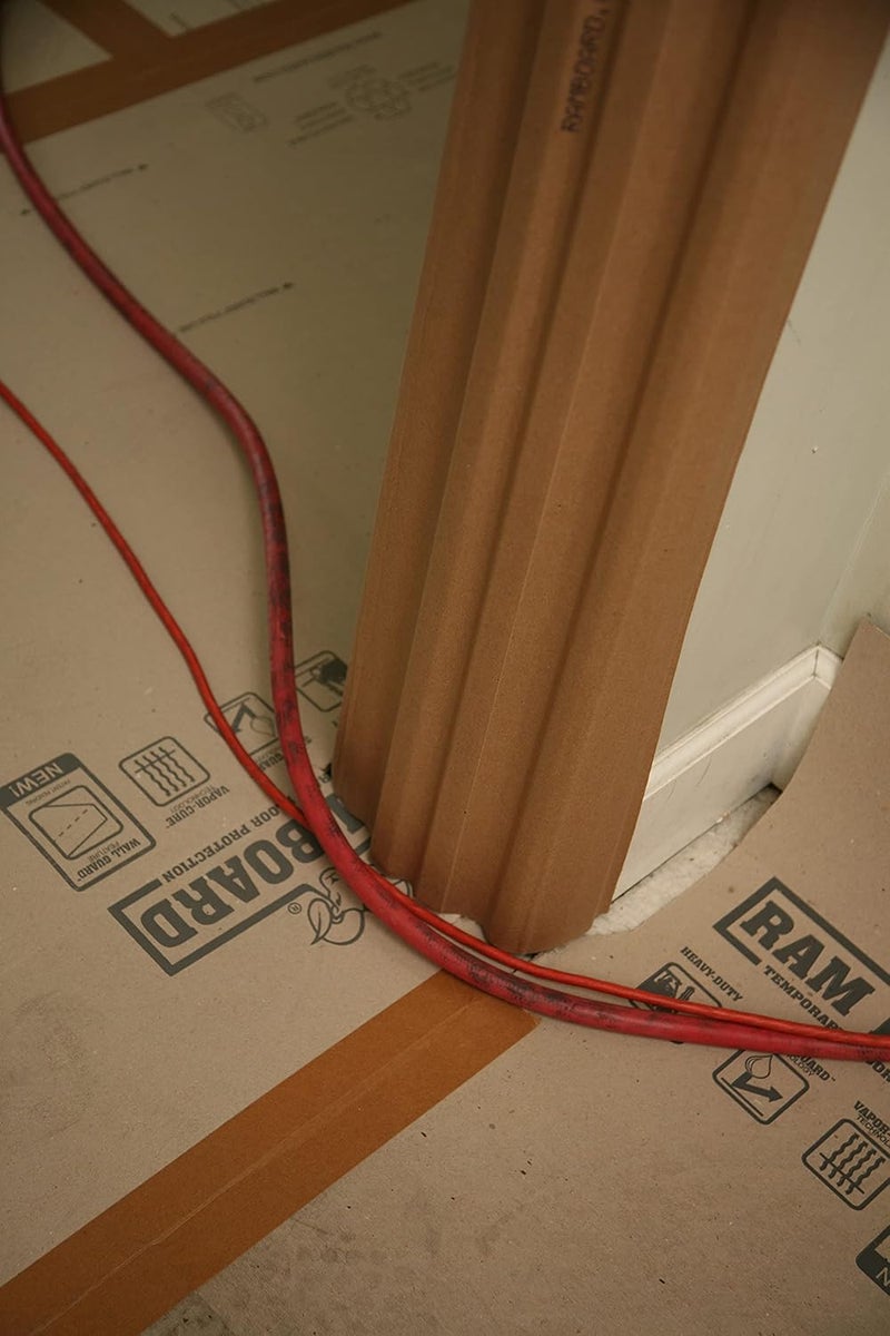 Ram Board RBJP 60 Brown Fiberboard 60" Ram Jamb, Door Jamb Protection - Image 4