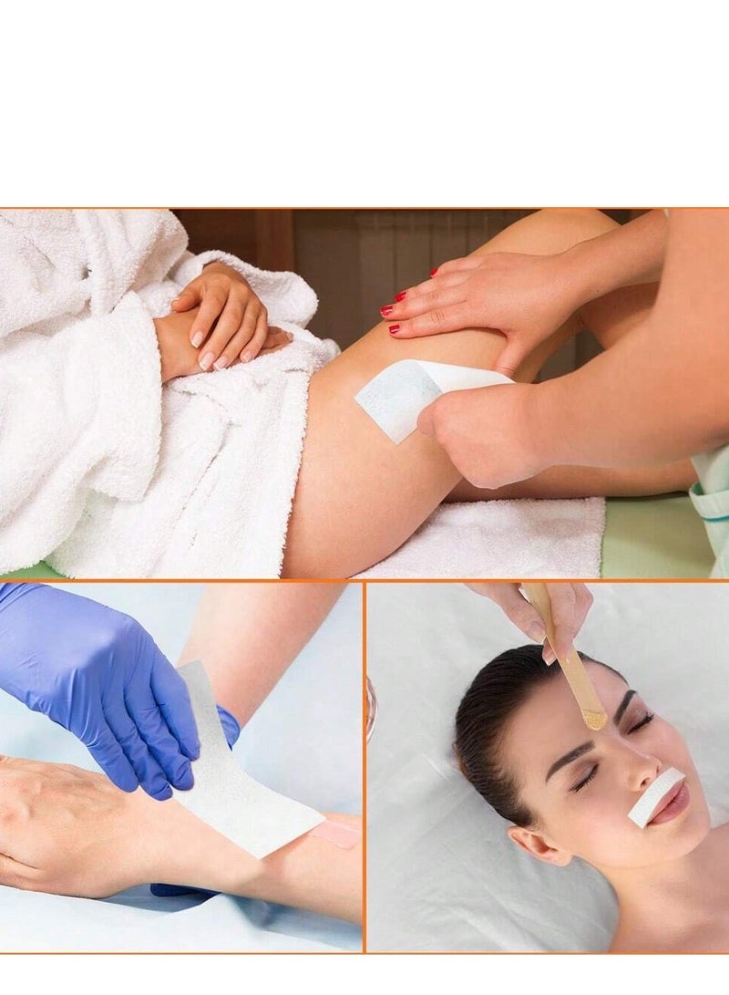 Hair Removal Wax Strips Paper Set – 100 Pcs White Waxing Strips - Image 5