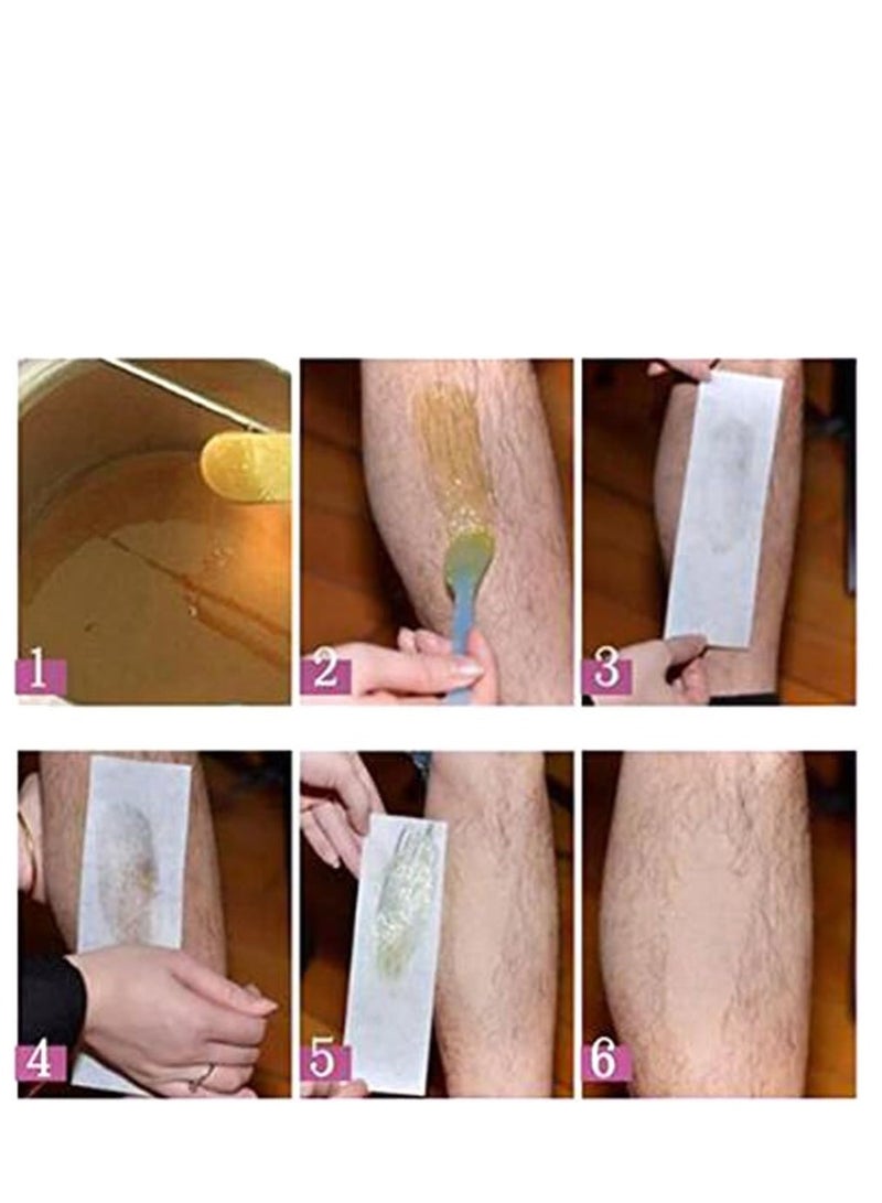 Hair Removal Wax Strips Paper Set – 100 Pcs White Waxing Strips - Image 2