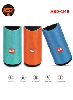 ASD Super Bass Portable Wireless Speaker ASD-249 with FM Radio, BT Connection, SD Card, Splash and Handsfree - Orange  - Image 3