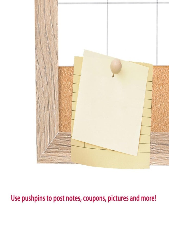 Umtiti Monthly Calendar Dry Erase White Board & Cork Bulletin Board，13" x 17" Light Brown Wood Frame，Magnetic Surface Whiteboard.Perfect for Organizing Your Space.Whiteboard+Cork-3343B-QZ - Image 4