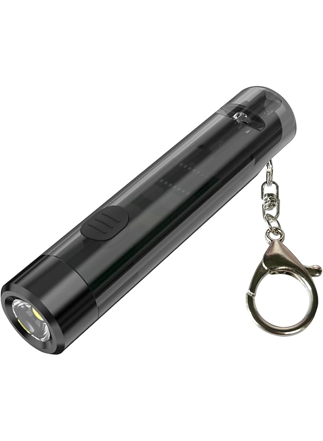 PROMASS Whistle LED FlashLights, promass Rechargeable Keychain Flashlight, Small Powerful Portable Pocket Handheld Flash Lights High Lumens Torch for Daily Use, Backpacking, Camping, and Hiking (Black)  - Image 1