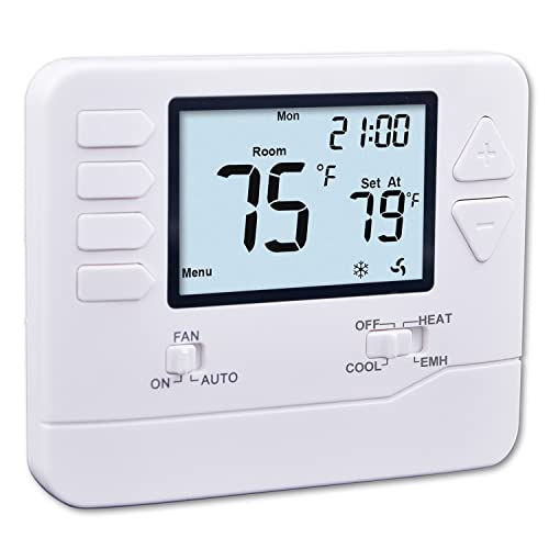 Heagstat H721 NonProgrammable Heat Pump Thermostat 2 Heat1 Cool with 45 sq Inch Display