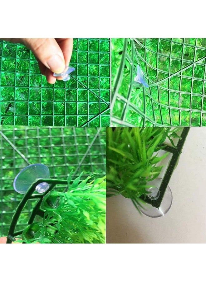 Kathson 3 Pcs Aquarium Grass Mat Decorations Artificial Plastic Lawn Ornament Landscape Green Plants Decoration For Saltwater Freshwater Tropical Fish Tank Decor  - Image 3