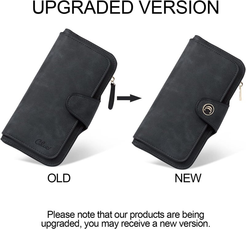 CLUCI Wallet For Women PU Leather RFID Blocking Womens Wallet Bifold Card Holder with ID Window Gifts for Women Birthday - Image 3