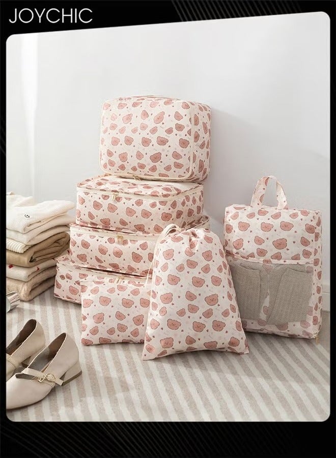 Joychic 7 Pcs packing cubes for suitcases Travel Cubes Packing Suitcase Organizer Bags Set Lightweight Essential Bag with Large Toiletries Clothes Shoes - Image 1