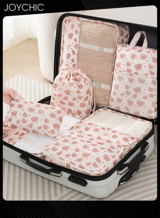 Joychic 7 Pcs packing cubes for suitcases Travel Cubes Packing Suitcase Organizer Bags Set Lightweight Essential Bag with Large Toiletries Clothes Shoes - Image 4