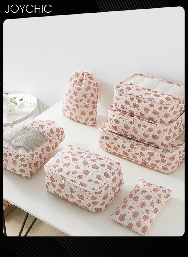 Joychic 7 Pcs packing cubes for suitcases Travel Cubes Packing Suitcase Organizer Bags Set Lightweight Essential Bag with Large Toiletries Clothes Shoes - Image 2