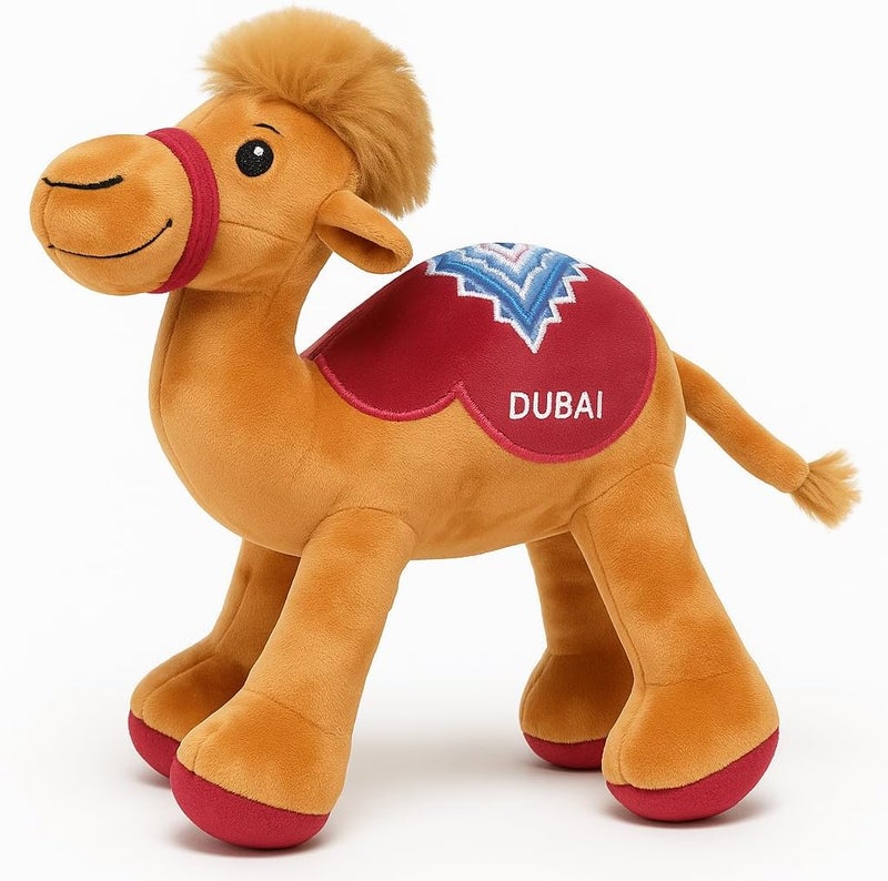 FITTO Camel Stuffed Plush Toy – Soft and Cuddly Camel Teddy for Kids, Babies, Durable Cotton Design, Ideal for Playtime, Room Décor, and Collectible Plush Toy Gift - Image 3