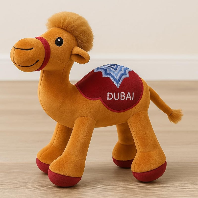FITTO Camel Stuffed Plush Toy – Soft and Cuddly Camel Teddy for Kids, Babies, Durable Cotton Design, Ideal for Playtime, Room Décor, and Collectible Plush Toy Gift - Image 2