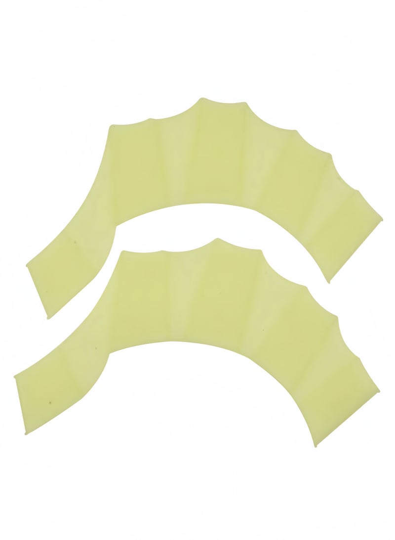Generic 2 pairs of silicone swimming hand net silicone swimming equipment fins hand net flips for children and students snorkeling - Image 5