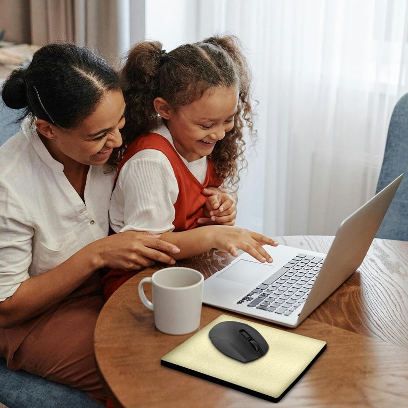 3dRose Creamy Yellow, Off-White, Light Pastel Cream, Lemon Chiffon, Plain Simple Solid Color Mouse Pad (mp_159882_1) - Image 2