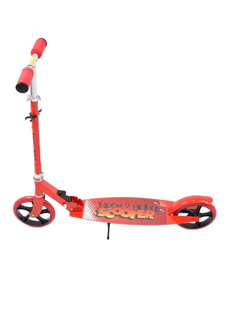 Generic Scooter for Adult Youth Kids - Foldable Adjustable Portable Ultra-Lightweight - Red  - Image 2