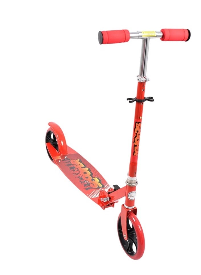 Generic Scooter for Adult Youth Kids - Foldable Adjustable Portable Ultra-Lightweight - Red  - Image 4
