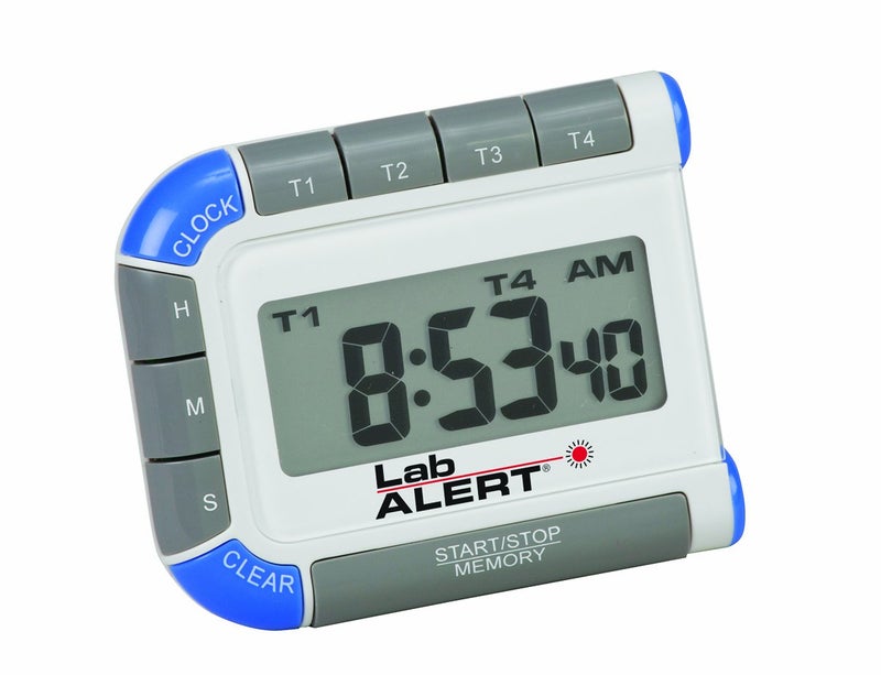 Heathrow Scientific HEA24670 Lab Alert Digital Four Channel Pocket TimerClock