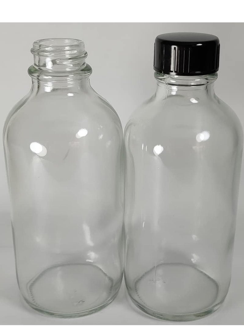 Luxoraq 150ml Glass Bottles with Black Plastic Lids, 6 Pcs– Leak-Proof Small Round Glass Jars for Water, Juice, Oil, Spices, Condiments, DIY Beauty Products, Kitchen Storage, Travel, and Pantry Organizer - Image 4