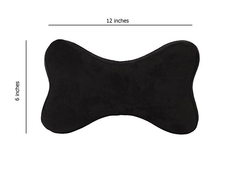 Magasin 2 Piece Memory Foam Car Neck Pillow Set - 12" x 6", Black - Image 4