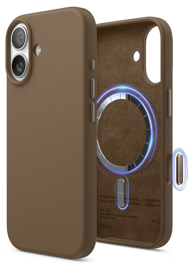 Elago Magnetic Liquid Silicone for iPhone 17 case cover [Camera Control Button Cover] compatible with MagSafe Shockproof - Brown - Image 1
