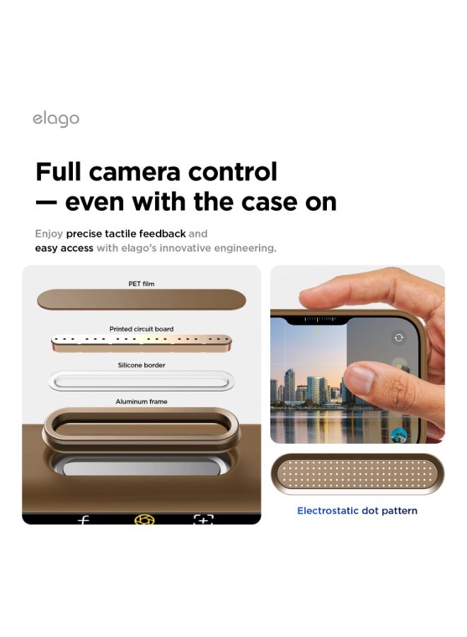 Elago Magnetic Liquid Silicone for iPhone 17 case cover [Camera Control Button Cover] compatible with MagSafe Shockproof - Brown - Image 3